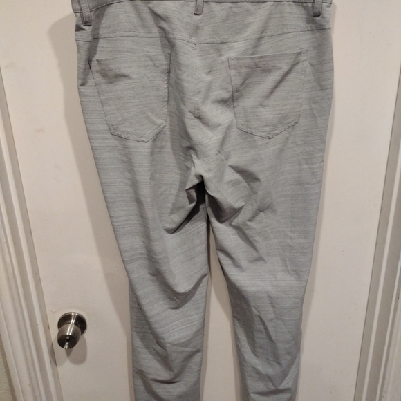 BYLT Men's Heathered Gray Kinetic Chino Stretch Performance Pants Sz 38-Golf - Picture 5 of 7